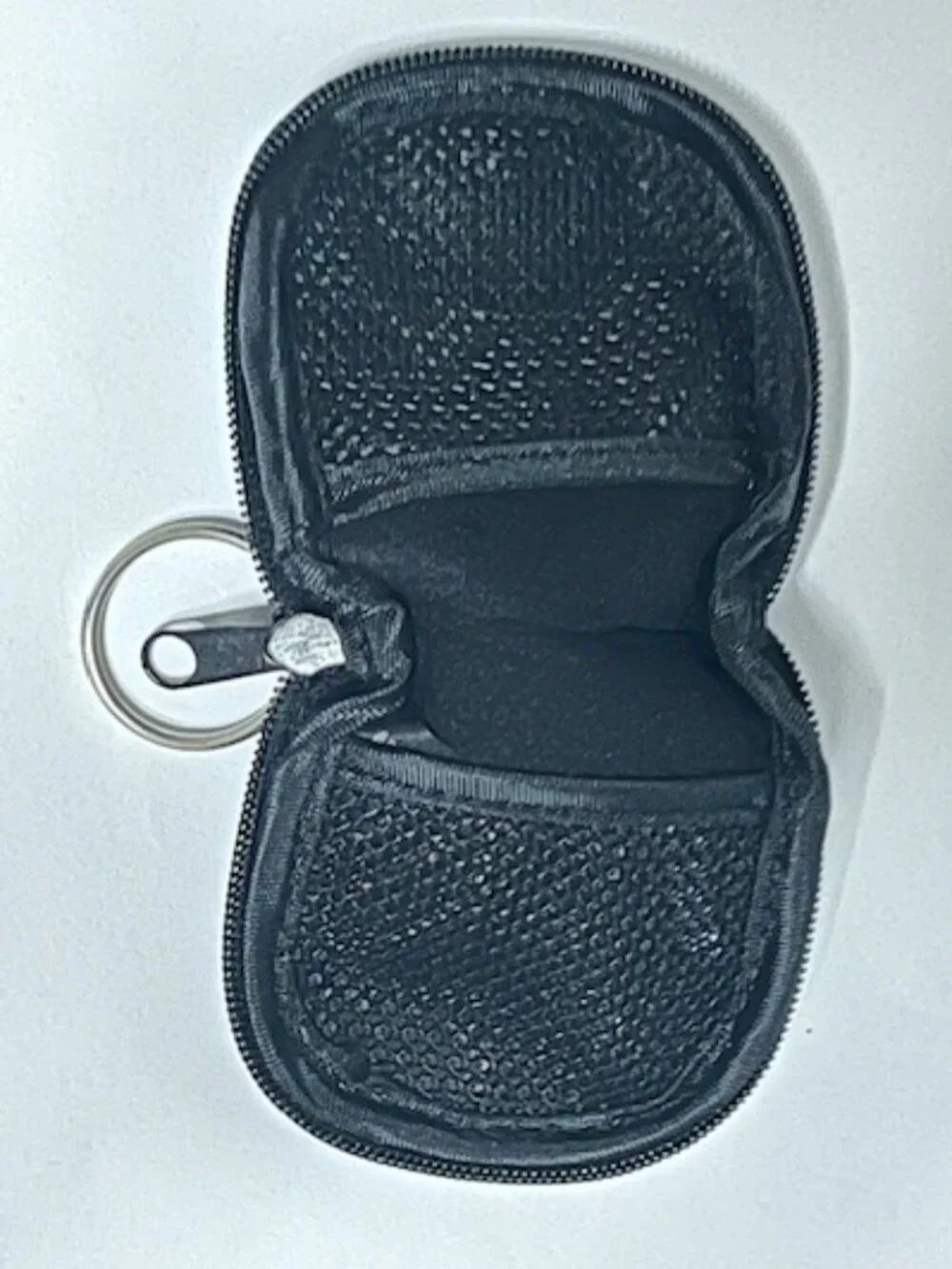 SanDisk Memory/Flash Card Travel Zip Pouch Case Keychain Logo Black 2.75